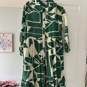 Zara Green Shirt Dress Large